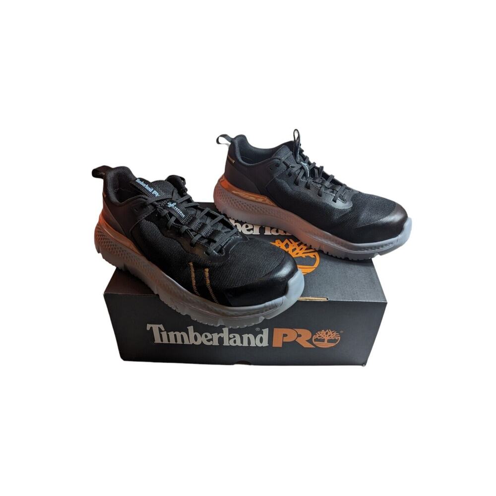 Timberland Pro Setra Composite Safety Toe Shoes Black/Cooper Men's Size 8.5 New